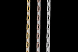 Cloud Link Bracelet White Diamond Gold