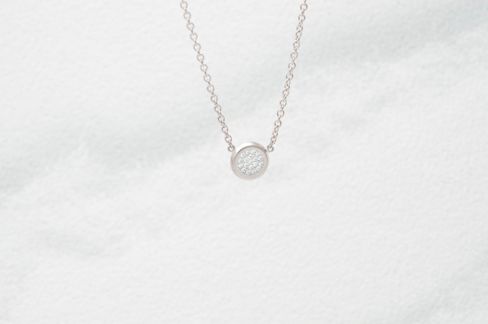 Cloud Round Pave Micro Rose