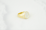 Signet Oval Pave Frame