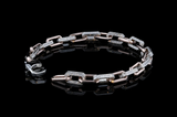 Cloud Link Bracelet White Diamond Gold