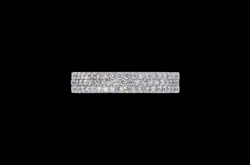 3 Row Eternity Band