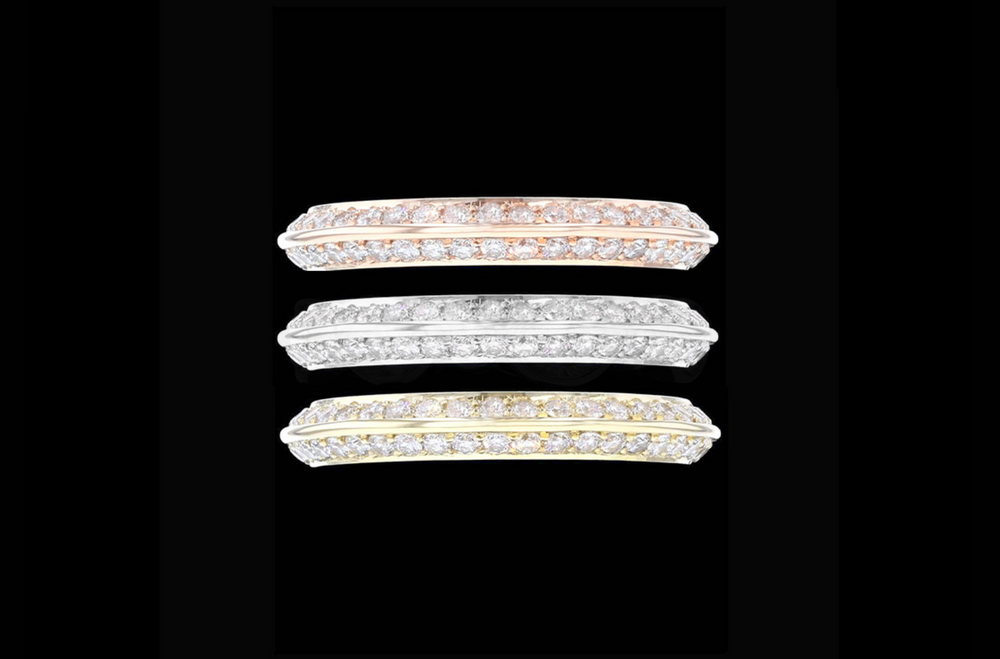 Knife Edge Diamond Band