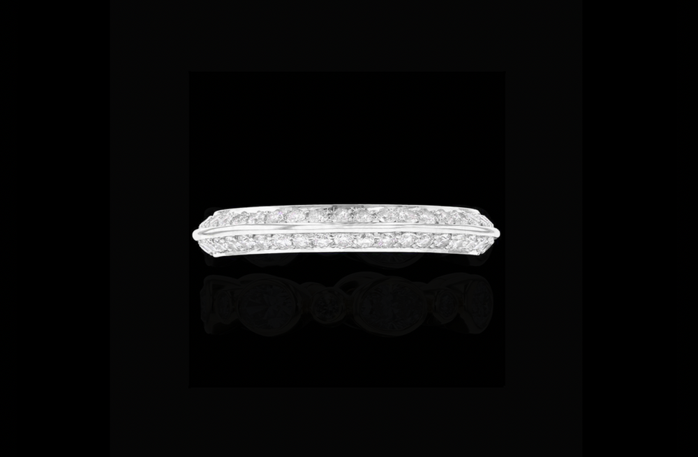 Knife Edge Diamond Band