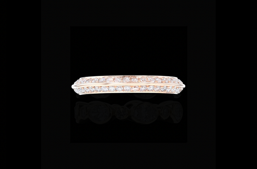 Knife Edge Diamond Band