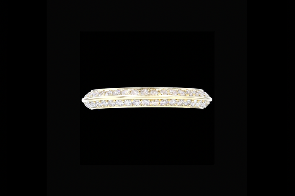 Knife Edge Diamond Band
