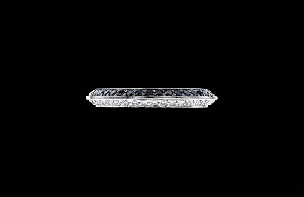 Knife Edge Diamond Black Band