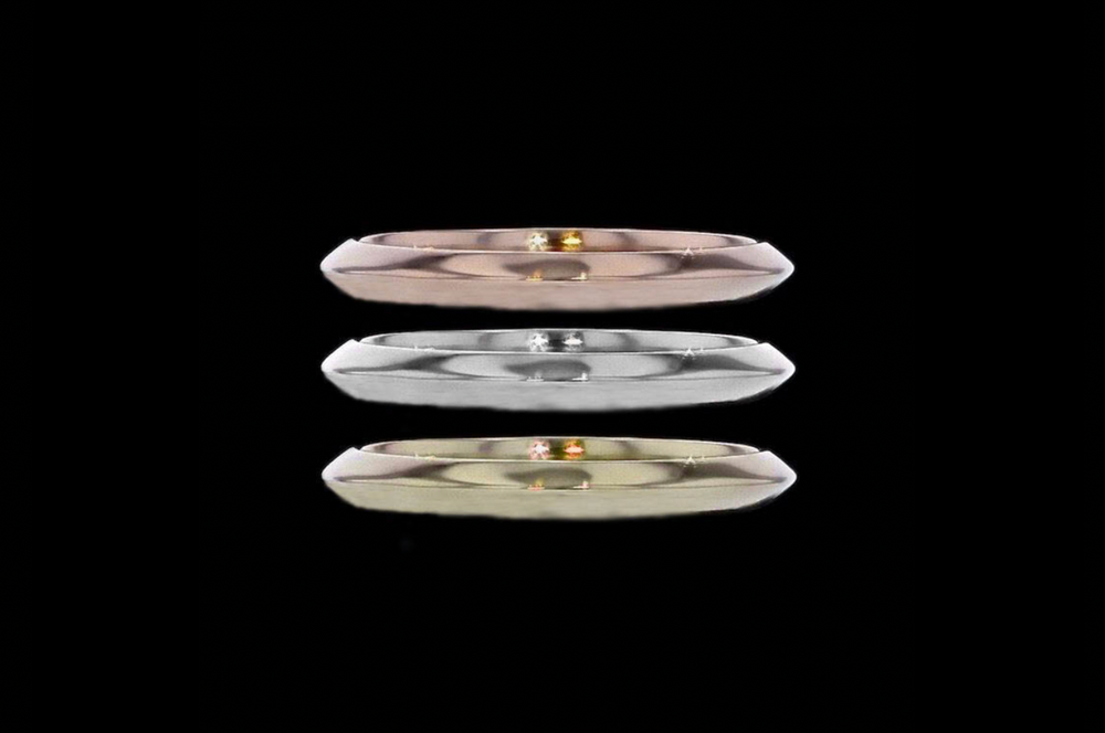 Knife Edge Diamond Gold