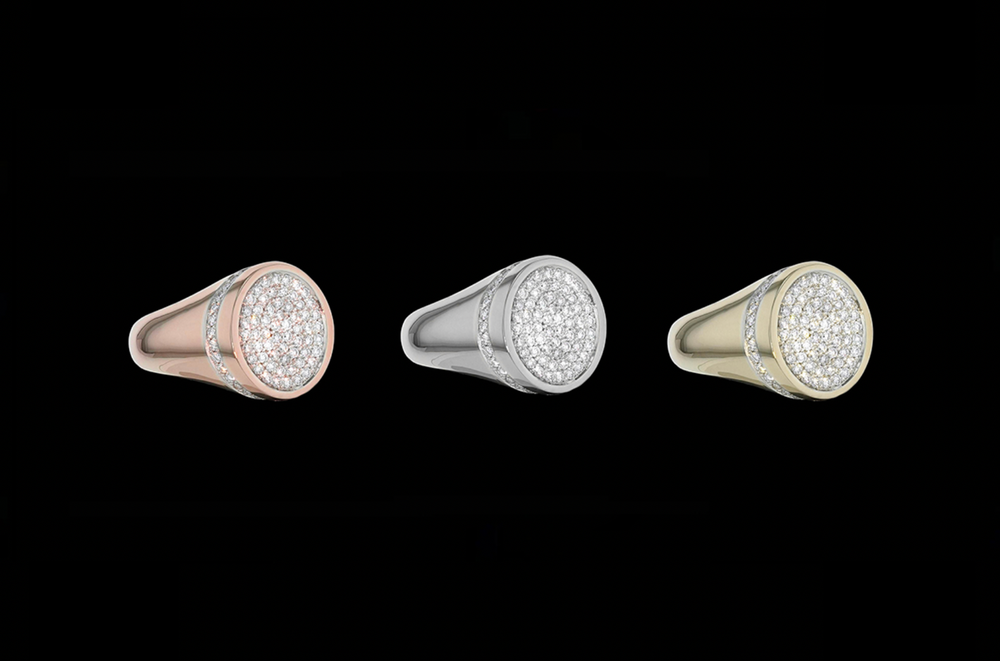 Signet Oval Pave Frame