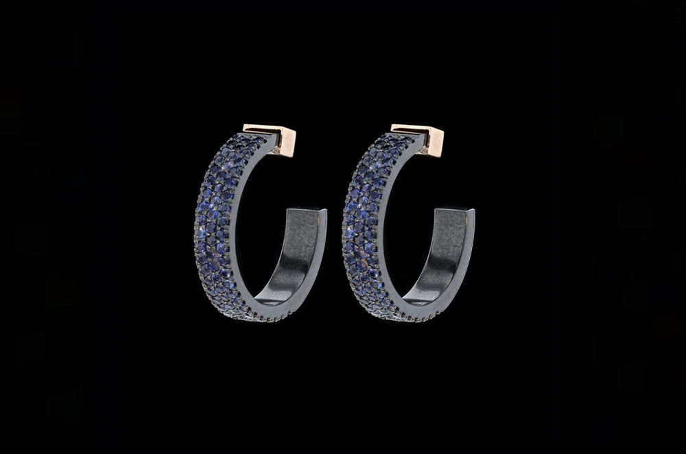 Hoops Black 3 Row