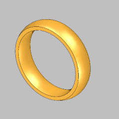 Custom Meskin Domed Yellow Gold Band