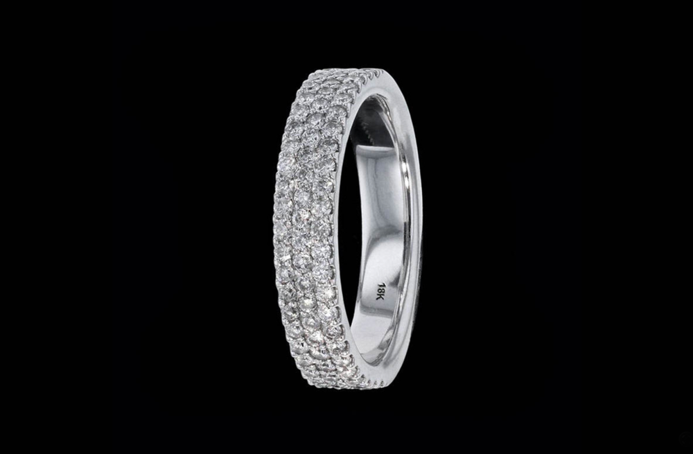 3 Row Eternity Band