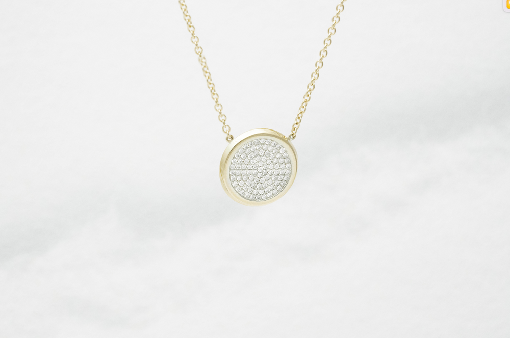 Cloud Round Pave Yellow